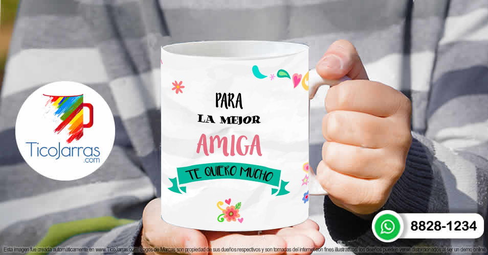 Tazas Personalizadas en Costa Rica Para la mejor Amiga te quiero mucho