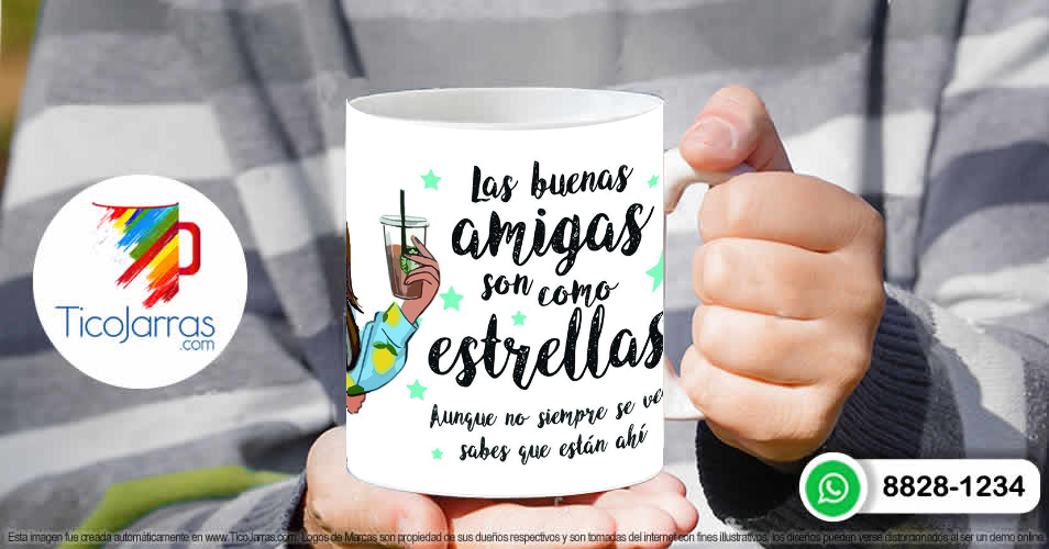 Tazas Personalizadas en Costa Rica Las buenas amigas son como estrellas