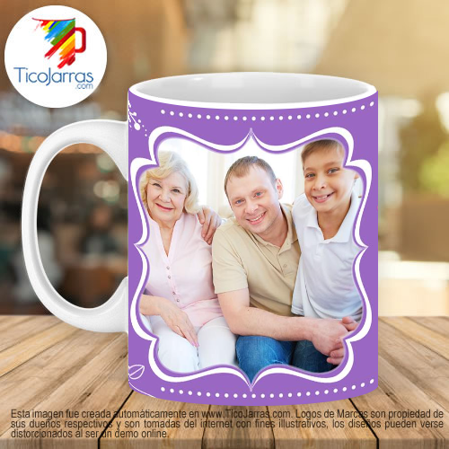 Jarras Personalizadas Feliz día de la abuela con foto personalizada