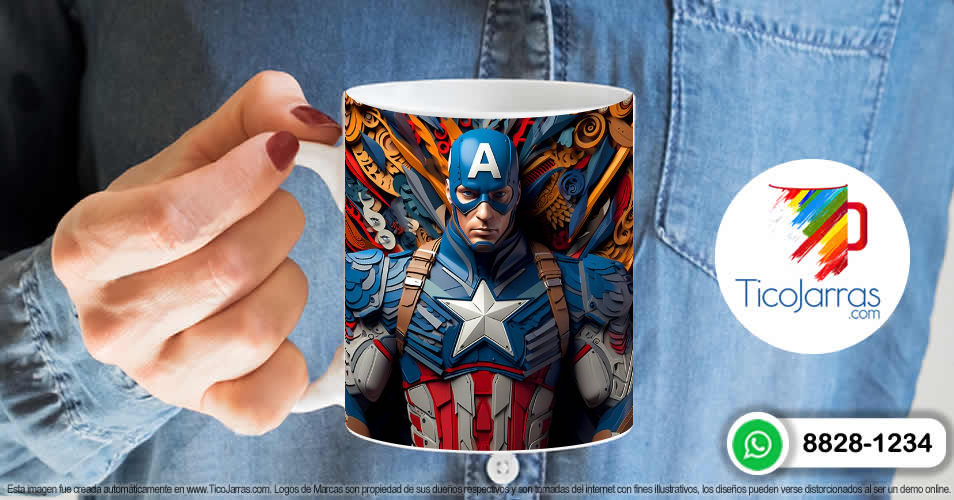 Artículos Personalizados Capitan America 3D