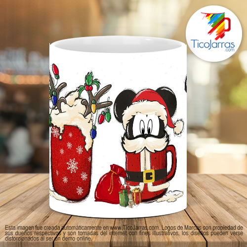 Tazas Personalizadas Mickey Navidad