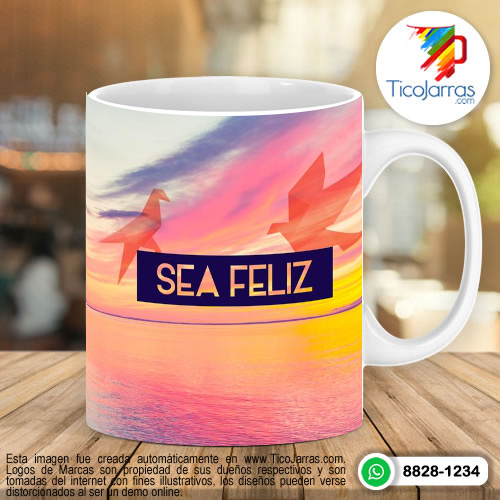 Tazas Personalizadas en Costa Rica No se preocupe sea feliz