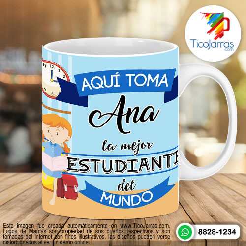 Tazas Personalizadas en Costa Rica Aquí toma la mejor estudiante