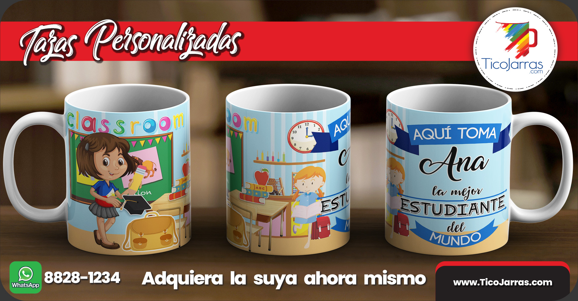 Tazas Personalizadas Aquí toma la mejor estudiante