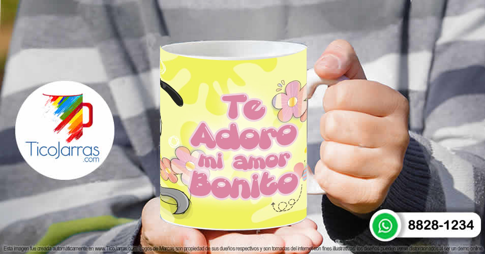 Tazas Personalizadas en Costa Rica Te adoro mi amor bonito