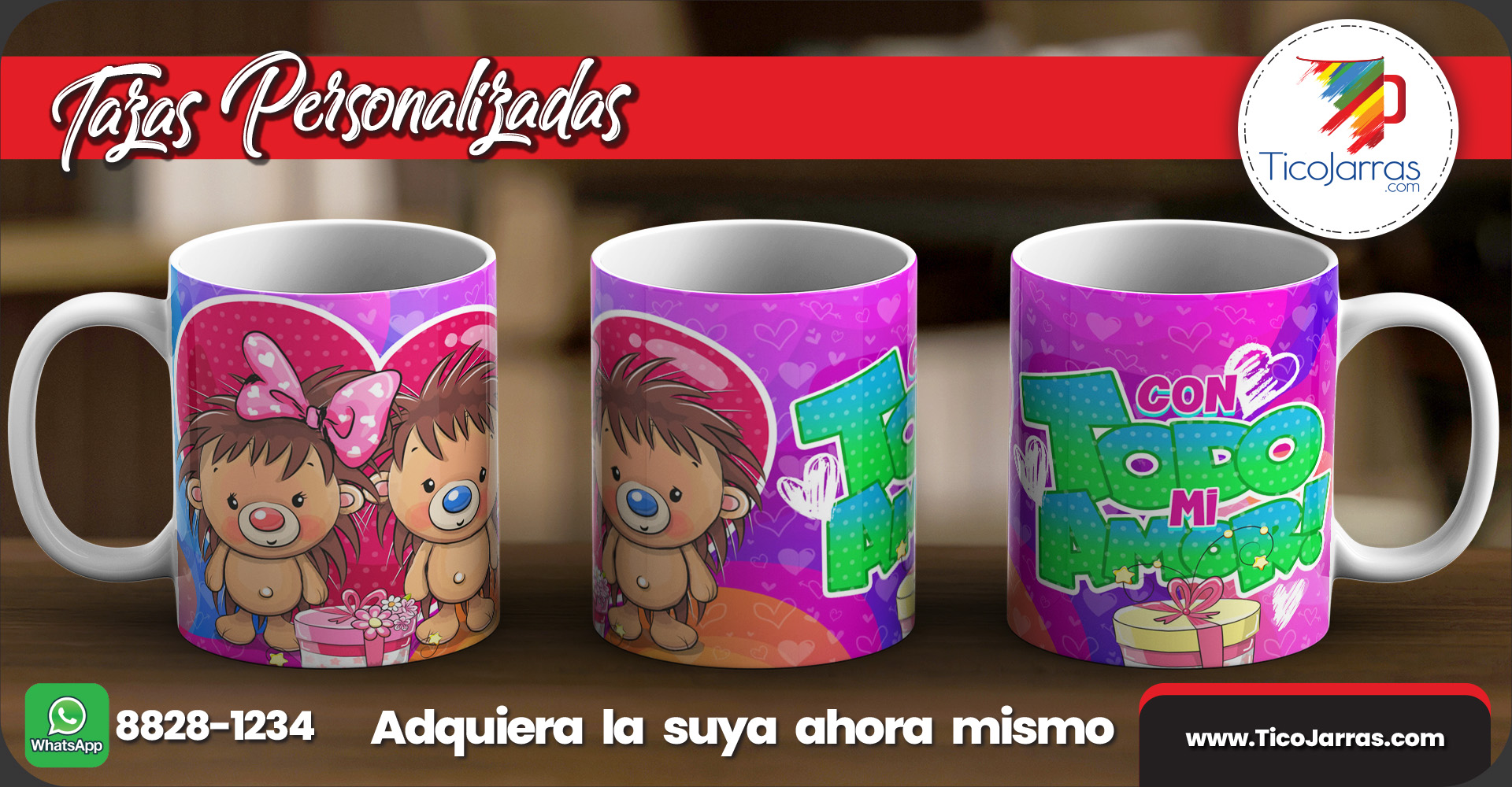 Tazas Personalizadas Con todo mi amor