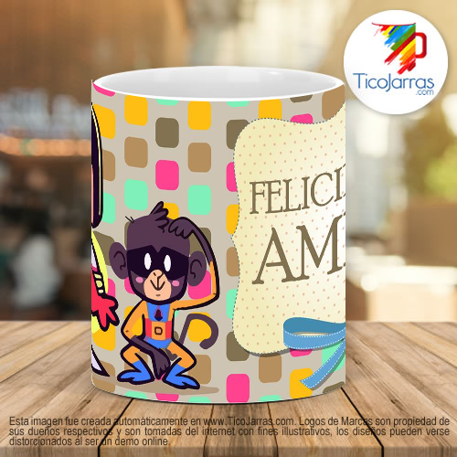 Tazas Personalizadas Felicidades Amigo