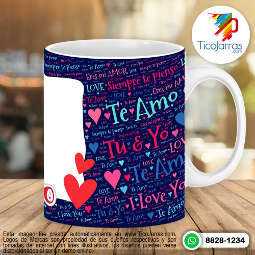 Diseños Personalizadas Te amo con foto personalizada