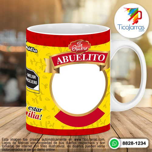 Diseños Personalizadas Taza para Abuelito, con foto