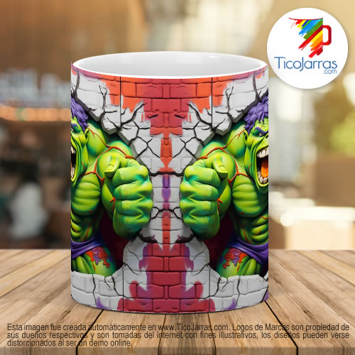 Tazas Personalizadas Hulk 3D