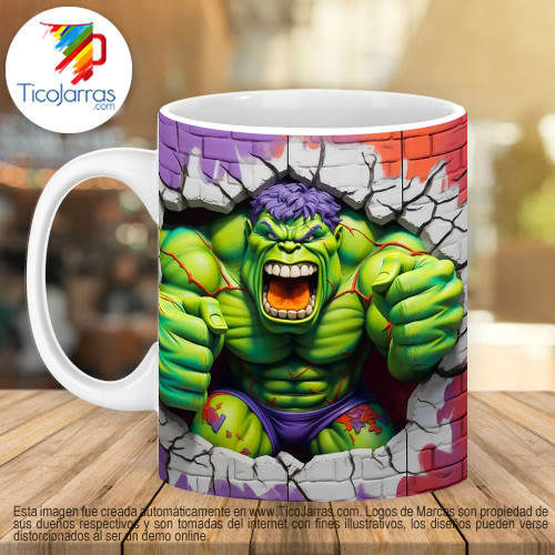 Jarras Personalizadas Hulk 3D