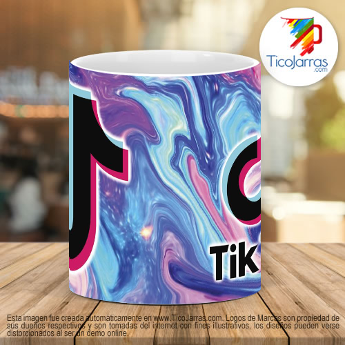 Tazas Personalizadas TikTok Aqua