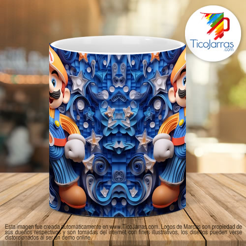 Tazas Personalizadas Mario Bross 3D