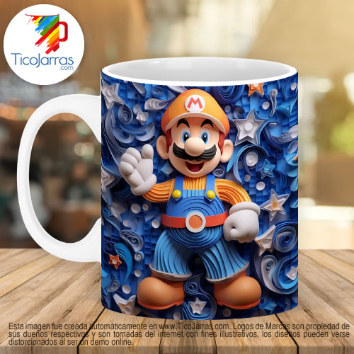 Jarras Personalizadas Mario Bross 3D