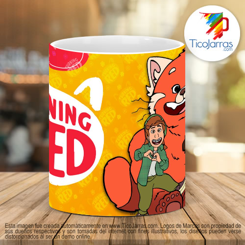 Tazas Personalizadas Turning Red Full Friends