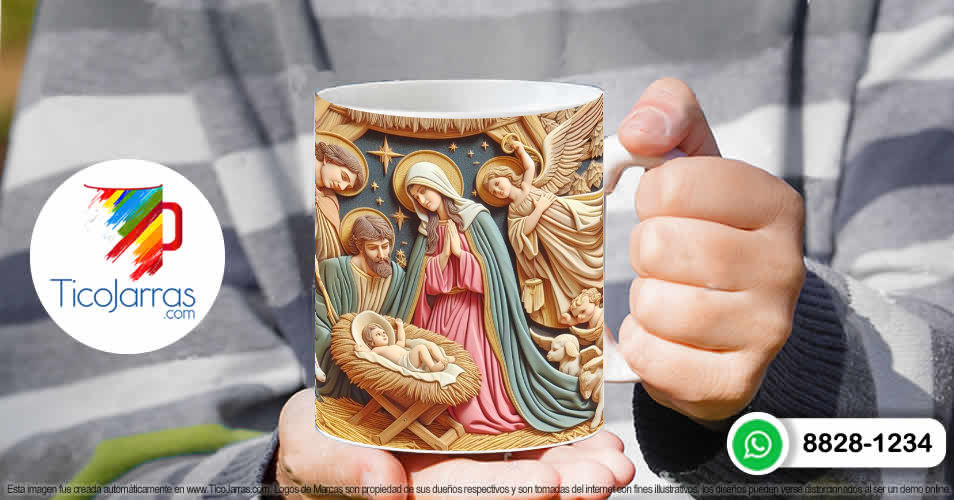 Tazas Personalizadas en Costa Rica Navidad - Pesebre 3d - Nacimiento de Jesús