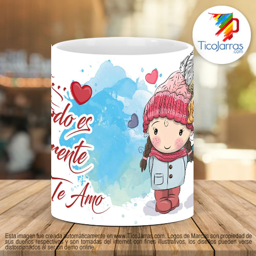 Tazas Personalizadas Contigo todo es diferente Te Amo