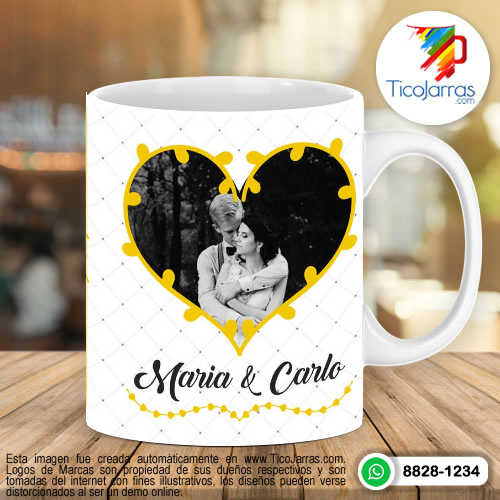 Tazas Personalizadas en Costa Rica Taza para recuerdo de Boda