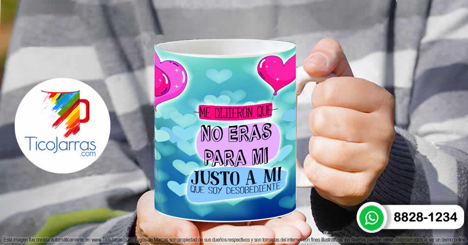 Tazas Personalizadas en Costa Rica Me dijieron que no eras para mi justo a mi que soy desobediente