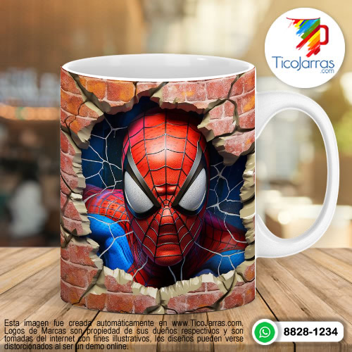 Tazas Personalizadas en Costa Rica Hombre Araña 3D