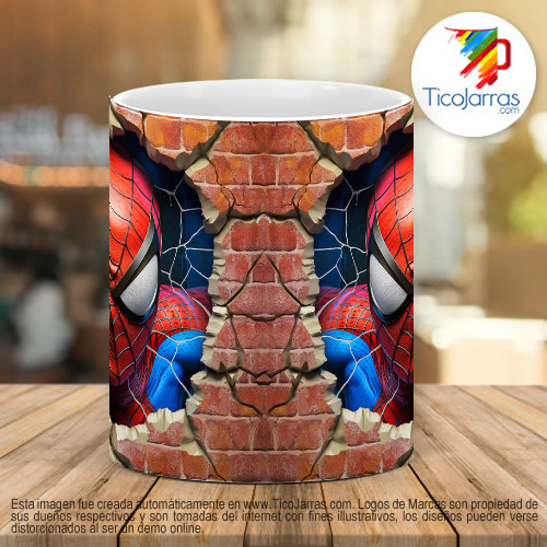 Tazas Personalizadas Hombre Araña 3D