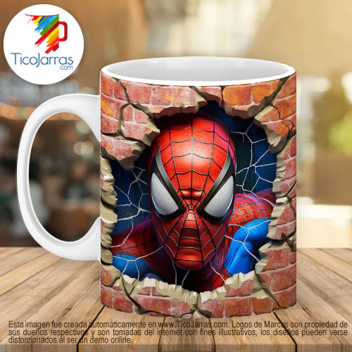 Jarras Personalizadas Hombre Araña 3D