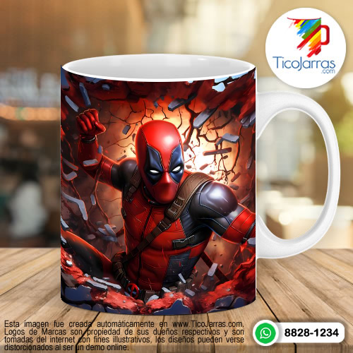 Tazas Personalizadas en Costa Rica Deadpool 3d