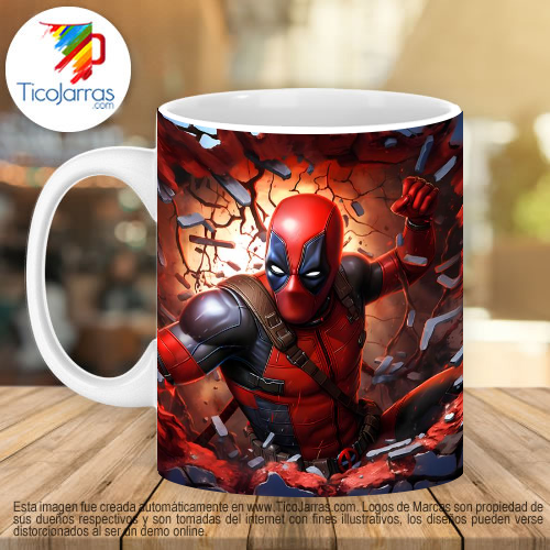 Jarras Personalizadas Deadpool 3d