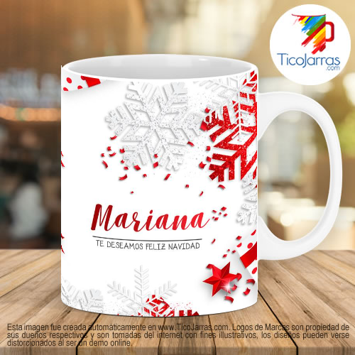 Diseños Personalizadas Taza Navideña con letra M