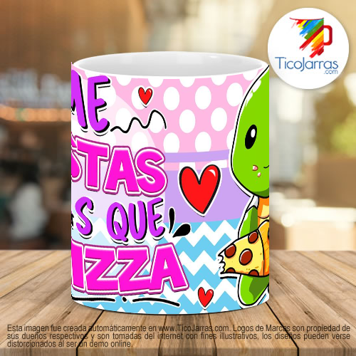 Tazas Personalizadas Me gustas más que la Pizza