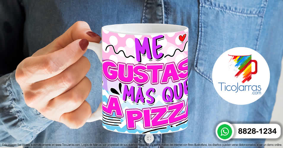 Artículos Personalizados Me gustas más que la Pizza