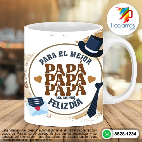 Tazas Personalizadas en Costa Rica Para el mejor Papá - Perritos