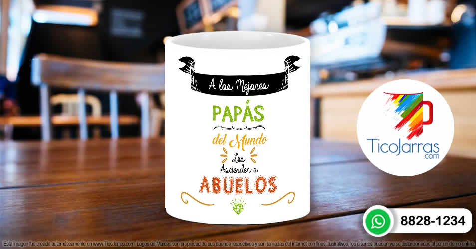 Tazas Personalizadas en Costa Rica A los mejores papás del mundo los ascienden a abuelos