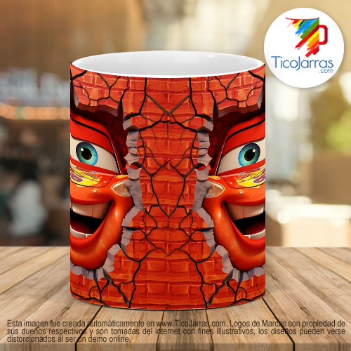 Tazas Personalizadas Rayo Mcqueen 3D cars