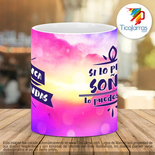 Tazas Personalizadas Nunca te rindas sí lo puedes soñar lo puedes hacer