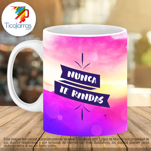 Jarras Personalizadas Nunca te rindas sí lo puedes soñar lo puedes hacer