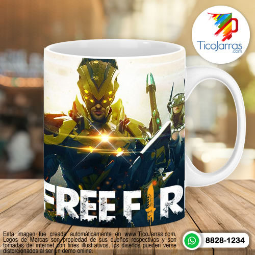 Tazas Personalizadas en Costa Rica FREE FIRE 