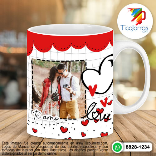 Tazas Personalizadas en Costa Rica Flork- Feliz día del amor y la amistad