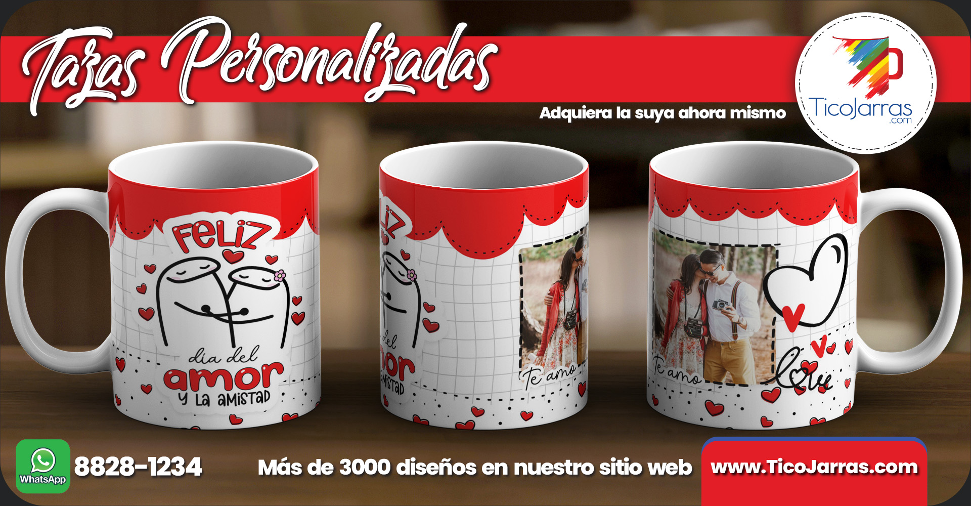 Tazas Personalizadas Flork- Feliz día del amor y la amistad