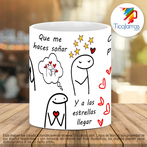 Tazas Personalizadas Que me haces señor y a las estrellas llegar con solo pensarte baby