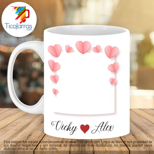 Tazas Personalizadas en Costa Rica Taza con foto y nombre personalizado Love you