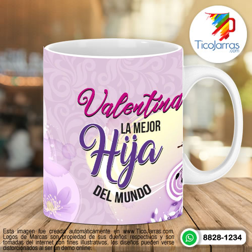 Diseños Personalizadas La mejor hija del mundo, taza con nombre personalizado taza con nombre personalizado