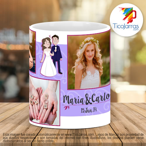 Tazas Personalizadas Recuerdo de Boda