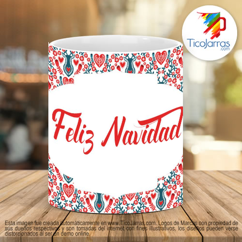 Tazas Personalizadas en Costa Rica Estampado de Navidad