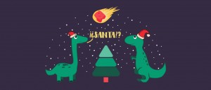 Santa Navidad Dinosaurios