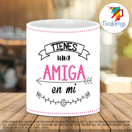 Tazas Personalizadas en Costa Rica Tienes una amiga en mí