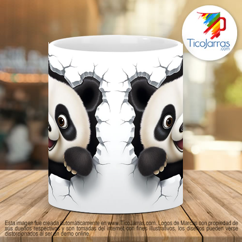 Tazas Personalizadas Panda 3D