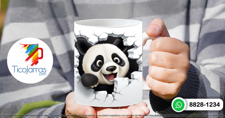 Tazas Personalizadas en Costa Rica Panda 3D