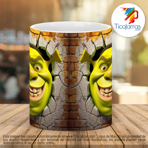 Tazas Personalizadas Shrek 3D