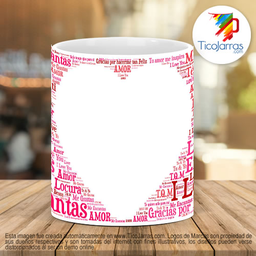 Tazas Personalizadas Me encantas I love you con foto